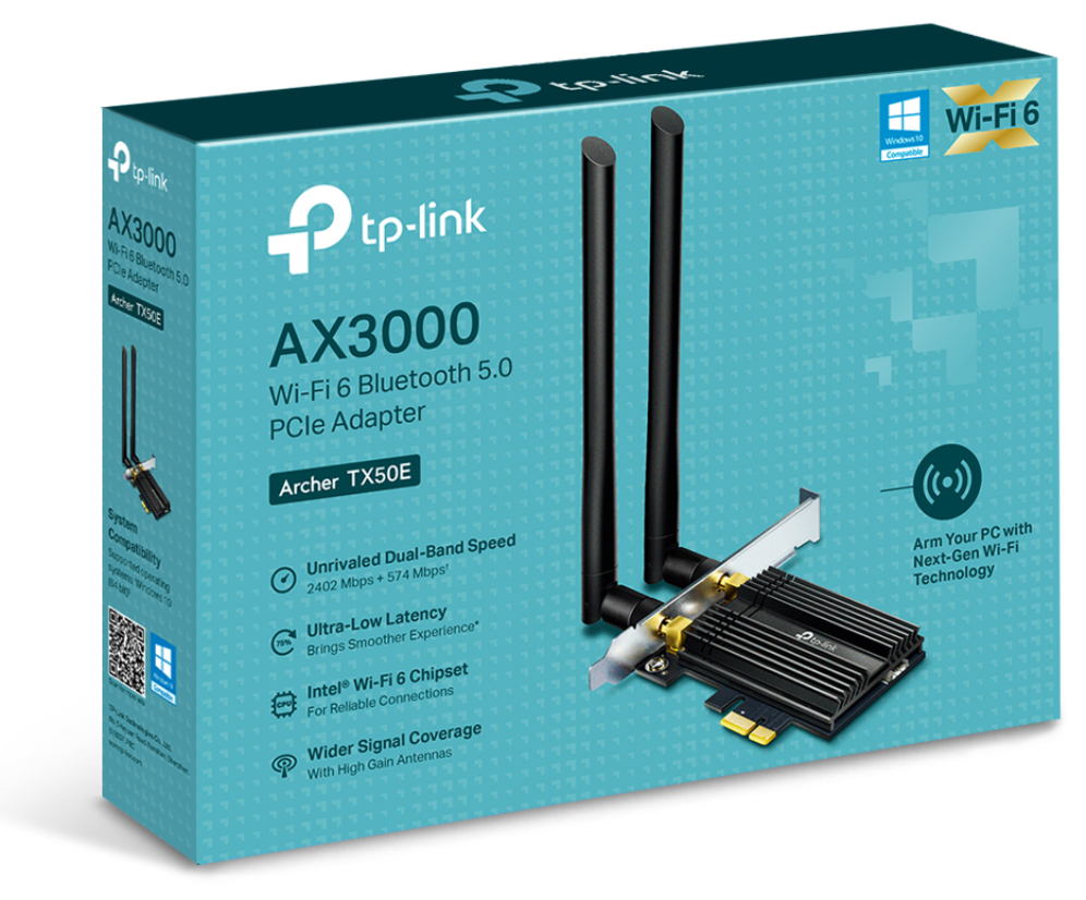 ADAPTADOR TP-LINK ARCHER X3000 DBAND WIFI 6 BLUETOOTH 5.0 PCI EXPRESS ADAPTER - detalle