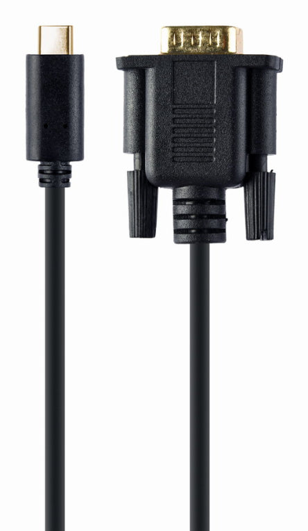 Gembird A-CM-VGAM-01 adaptador de cable de vídeo 2 m USB C VGA (D-Sub) Negre