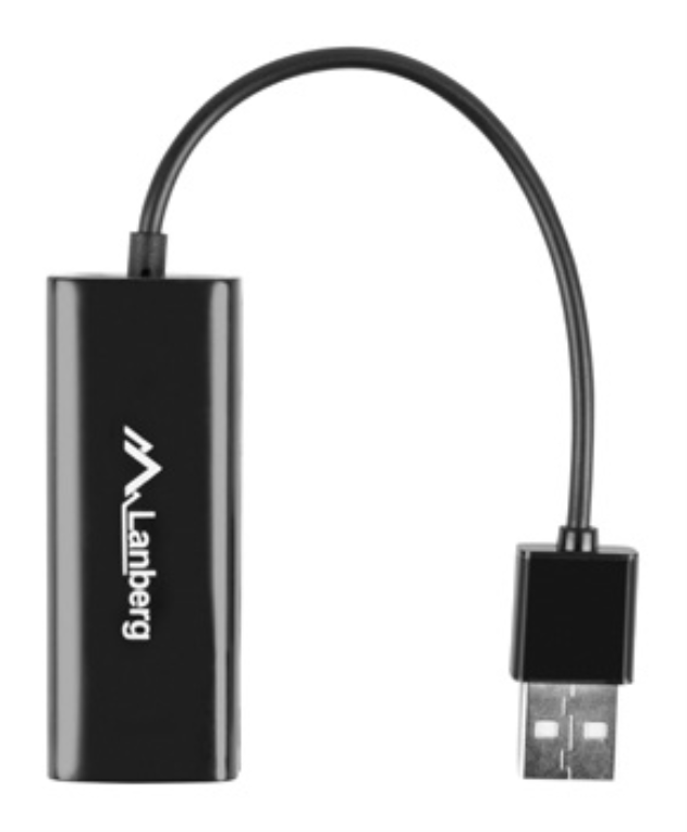ADAPTADOR USB LANBERG 2.0/ETHERNET RJ45 100 MB - detalle