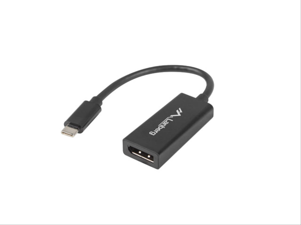 Lanberg AD-UC-DP-01 adaptador de cable de vídeo 0.15 m USB Tipus C DisplayPort Negre