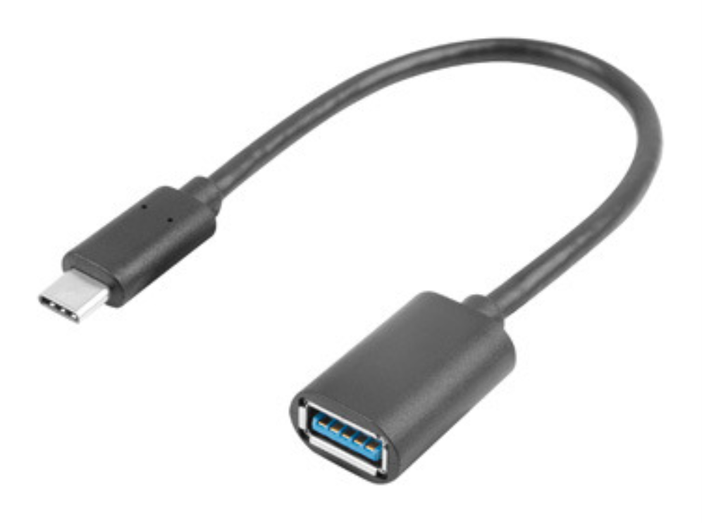 ADAPTADOR USB LANBERG USB-C M 3.1 A USB-A H 15CM OTG NEGRO - detalle