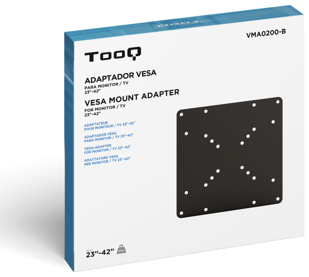 ADAPTADOR VESA TOOQ VMA0200-B 200X200,200X100,100X200 NEGRO - detalle