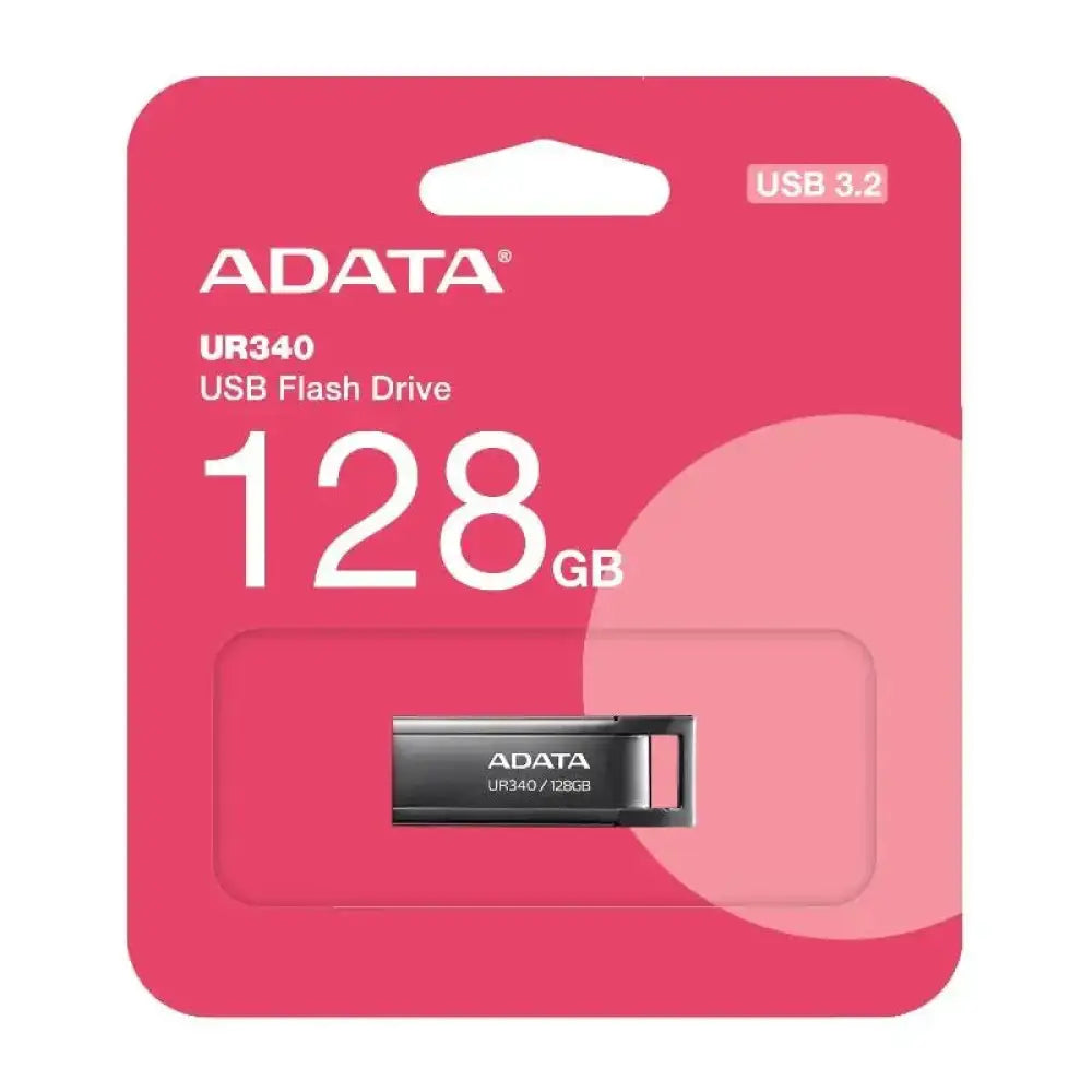 ADATA Lapiz USB UR340 128GB USB 3.2 Metal Black - detalle