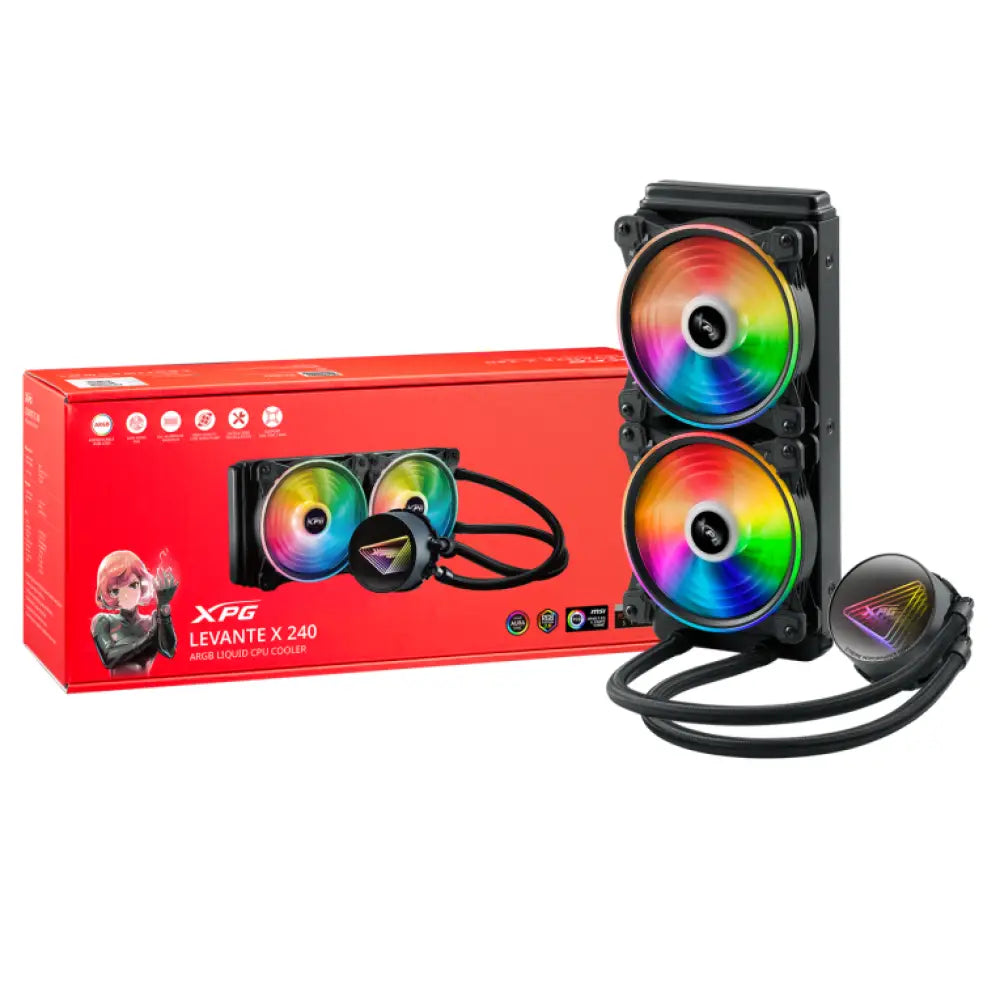ADATA LEVANTE X 240 Procesador Sistema de refrigeración líquida todo en uno 12 cm Negro - detalle