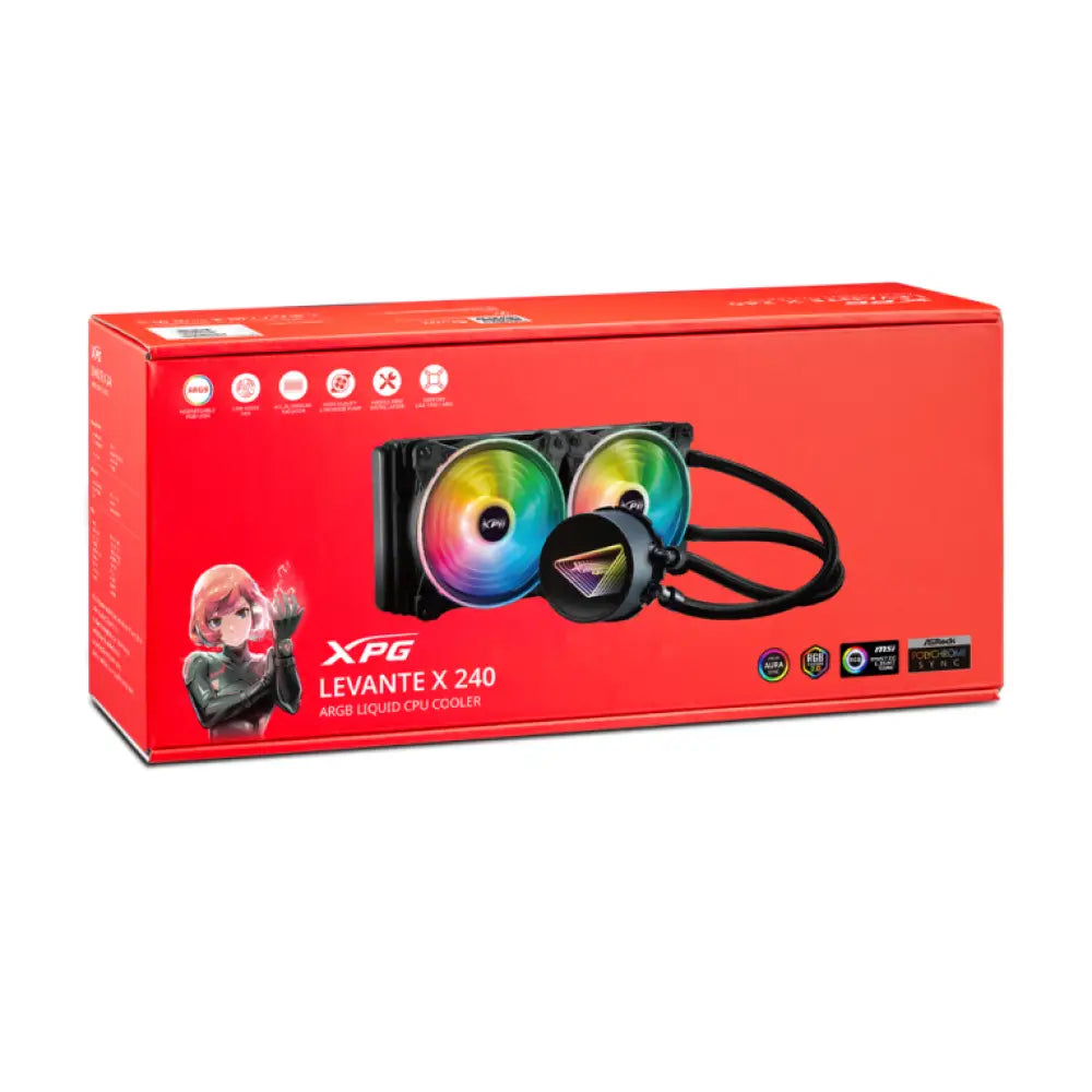 ADATA LEVANTE X 240 Procesador Sistema de refrigeración líquida todo en uno 12 cm Negro - detalle