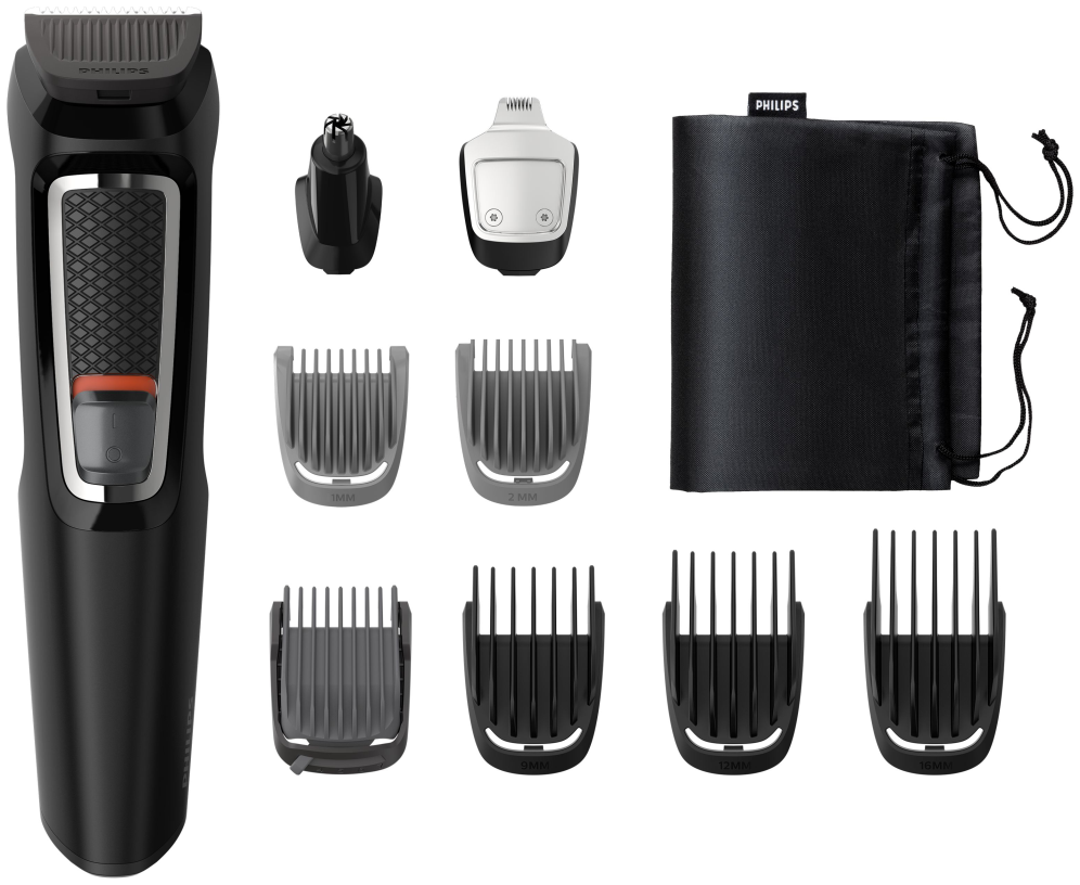 AFEITADORA PHILIPS MG3740 9 PIEZAS 60 MIN ACC NARIZ NEGRO - detalle