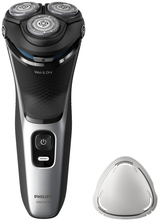 Philips S3143/00 afeitadora Máquina de afeitar de rotación Recortadora Negro. Plata