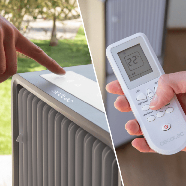 AIRE ACONDICIONADO PORTATIL CECOTEC 8168 12000BTU BOMBA CALOR WIFI TACTIL MANDO - detalle