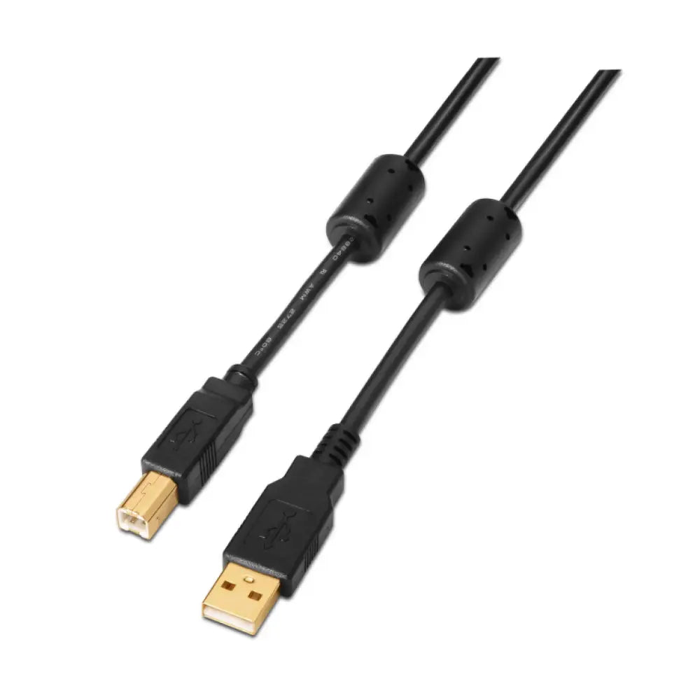 AISENS A101-0010 cable USB USB 2.0 3 m USB A USB B Negro - detalle