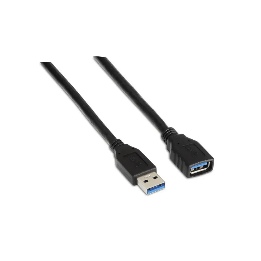 Cable USB AISENS A105-0042, USB 3.2 Gen 1, 2 m, negro, tipo A a tipo A, compatible con dispositivos USB.