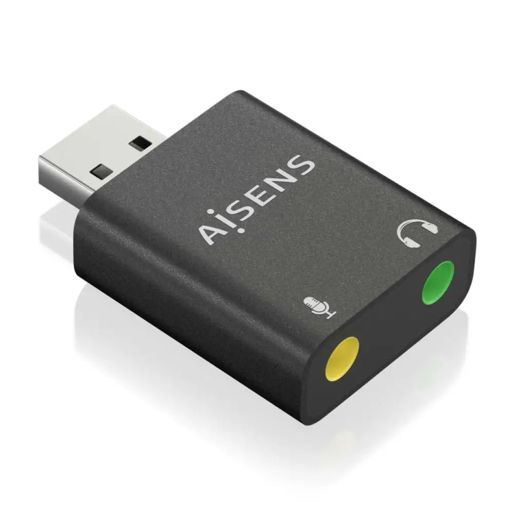 Adaptador de cable AISENS A106-0768 para cambiar género, con conexiones de 2x 3.5 mm, para cables de audio.