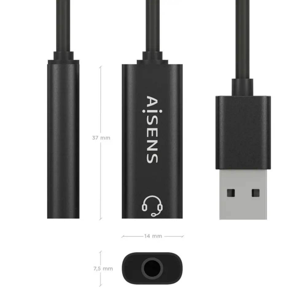 AISENS A106-0770 cambiador de género para cable 3.5 mm - detalle