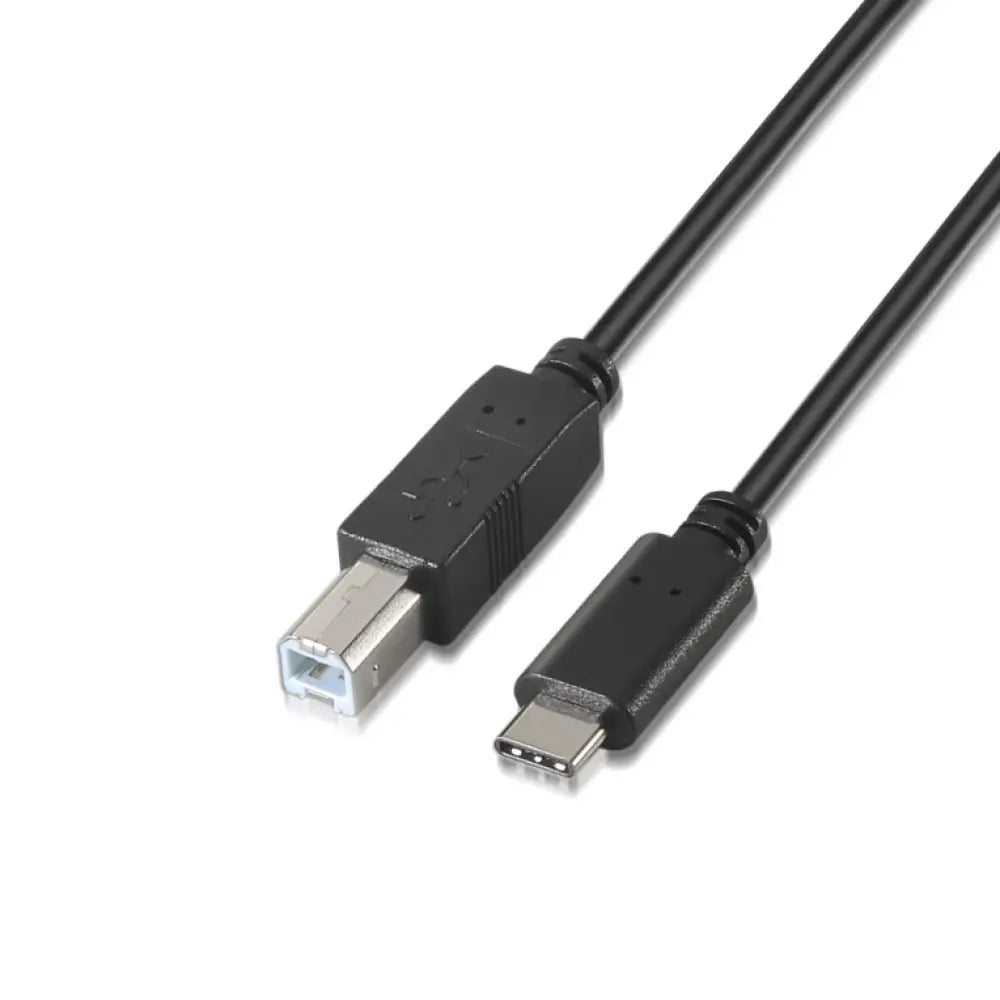 AISENS A107-0054 cable USB USB 2.0 2 m USB C USB B Negro - detalle