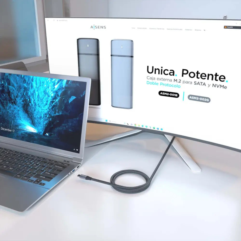 AISENS A107-0875 cable USB USB 3.2 Gen 2x2 3 m USB C - detalle