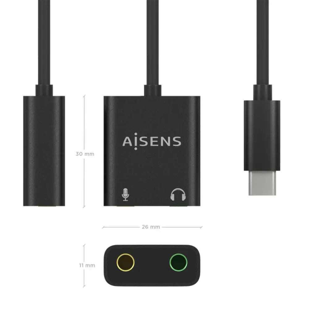 AISENS A109-0767 cambiador de género para cable 2x 3.5 mm - detalle