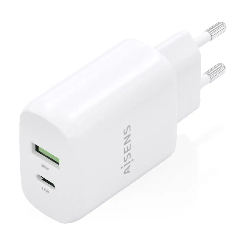 AISENS A110-0923 cargador de dispositivo móvil Cámara digital. MP3. MP4. Teléfono móvil. Navegante. Portátil. Consola de juegos portátil. Smartphone. Tableta. Universal Blanco Corriente alterna Carga rápida Interior - detalle
