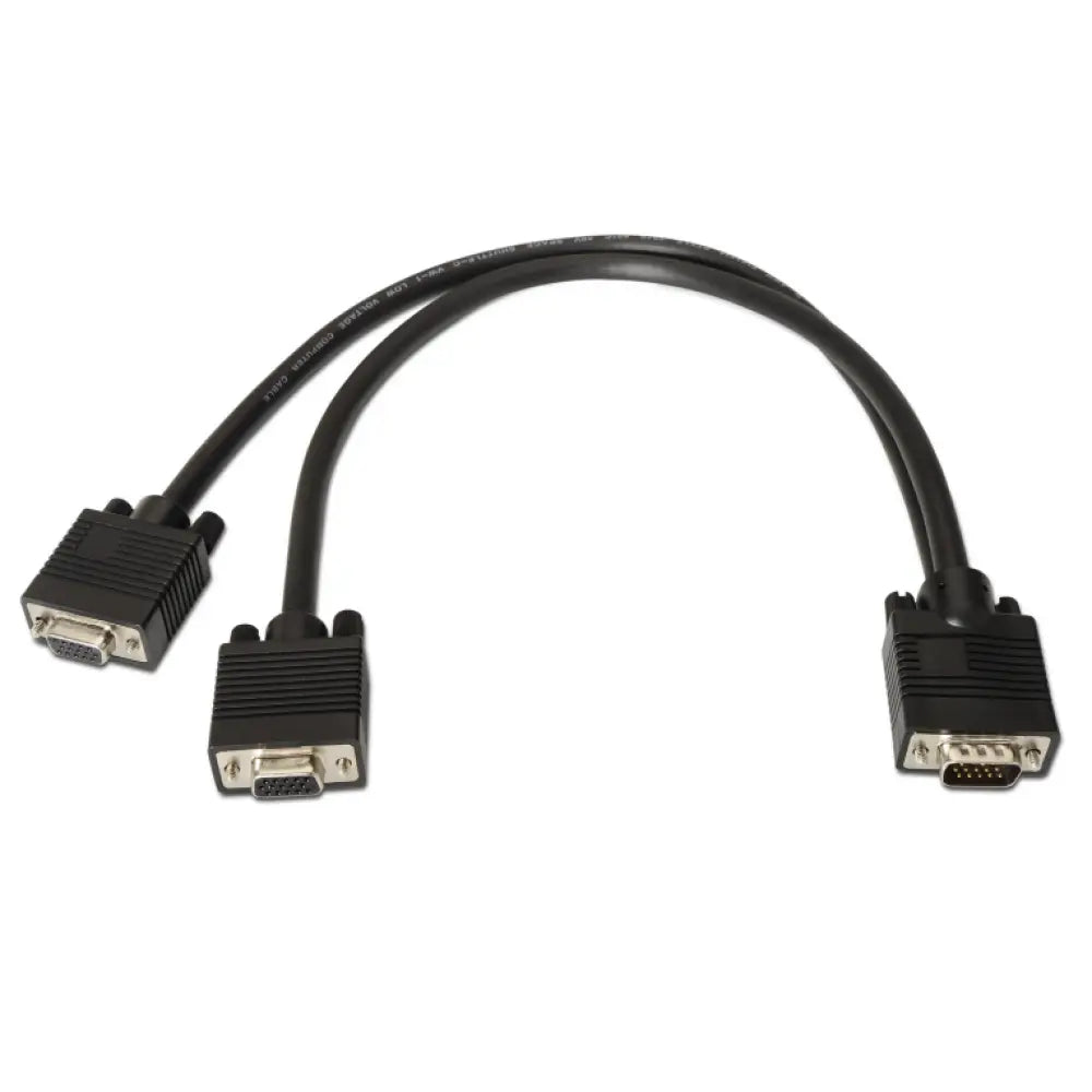 AISENS A113-0081 cable VGA 0.45 m VGA (D-Sub) 2 x VGA (D-Sub) Negro - detalle