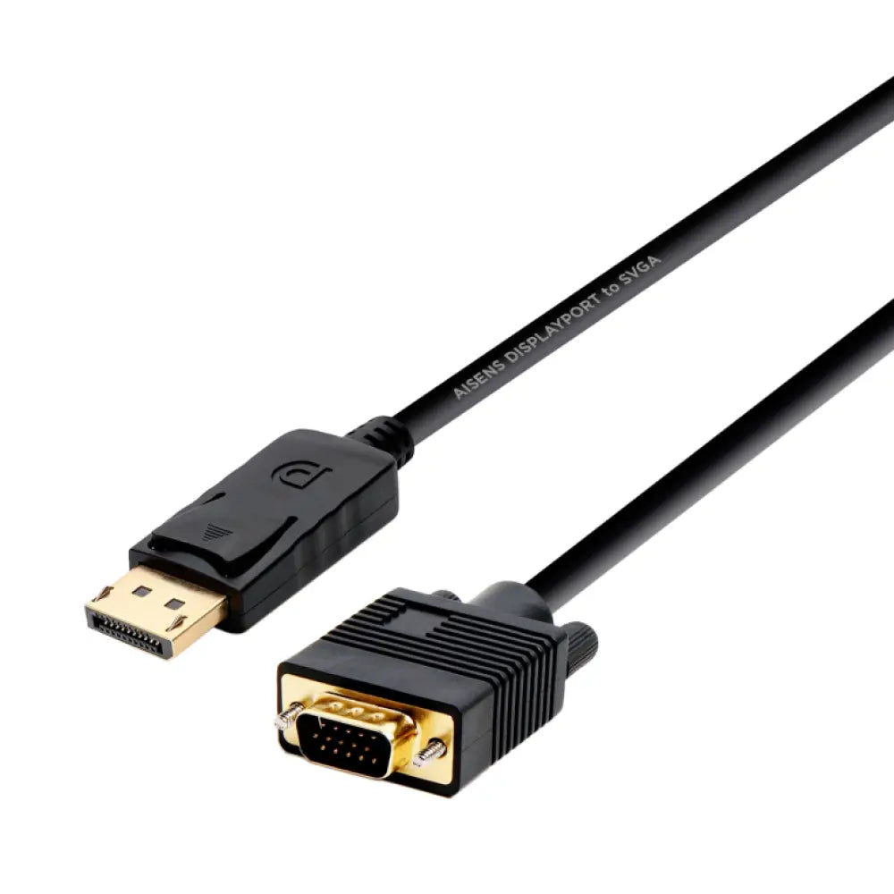 AISENS A125-0365 adaptador de cable de vídeo 2 m DisplayPort VGA D-SUB Negro - detalle