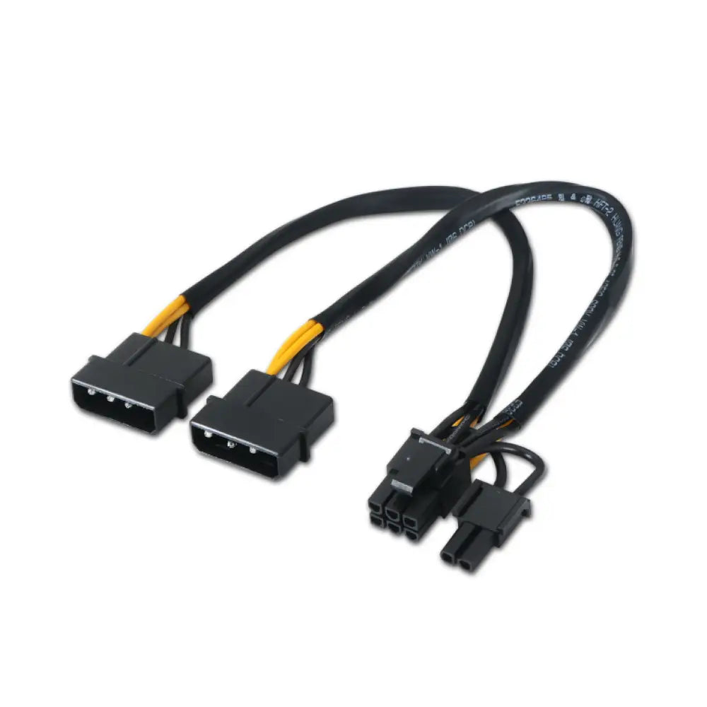 Cable de alimentación interna AISENS A131-0165 de 0.2 m con conectores Molex 4pin y 62pin para tarjeta gráfica.