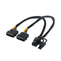 Cable de alimentación interna AISENS A131-0165 de 0.2 m con conectores Molex 4pin y 62pin para tarjeta gráfica.