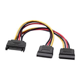 AISENS A131-0353 cable de SATA 0.2 m SATA de 15 pines 2 x SATA de 15 pines Negro. Rojo. Amarillo