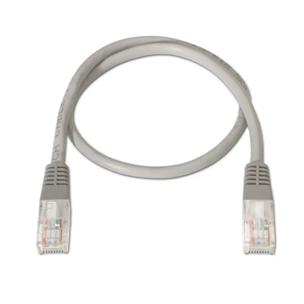 Cable de red AISENS A135-0266, cable Ethernet Cat6 U/UTP gris de 1 metro, conexión de red estable y rápida