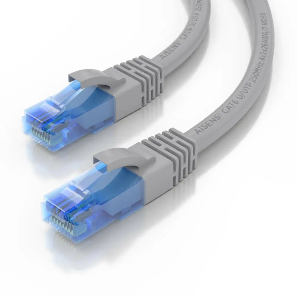 Cable de red Ethernet Cat6 U/UTP de la marca AISENS, con conectores RJ45 y cable de alta calidad para redes rápidas y seguras.