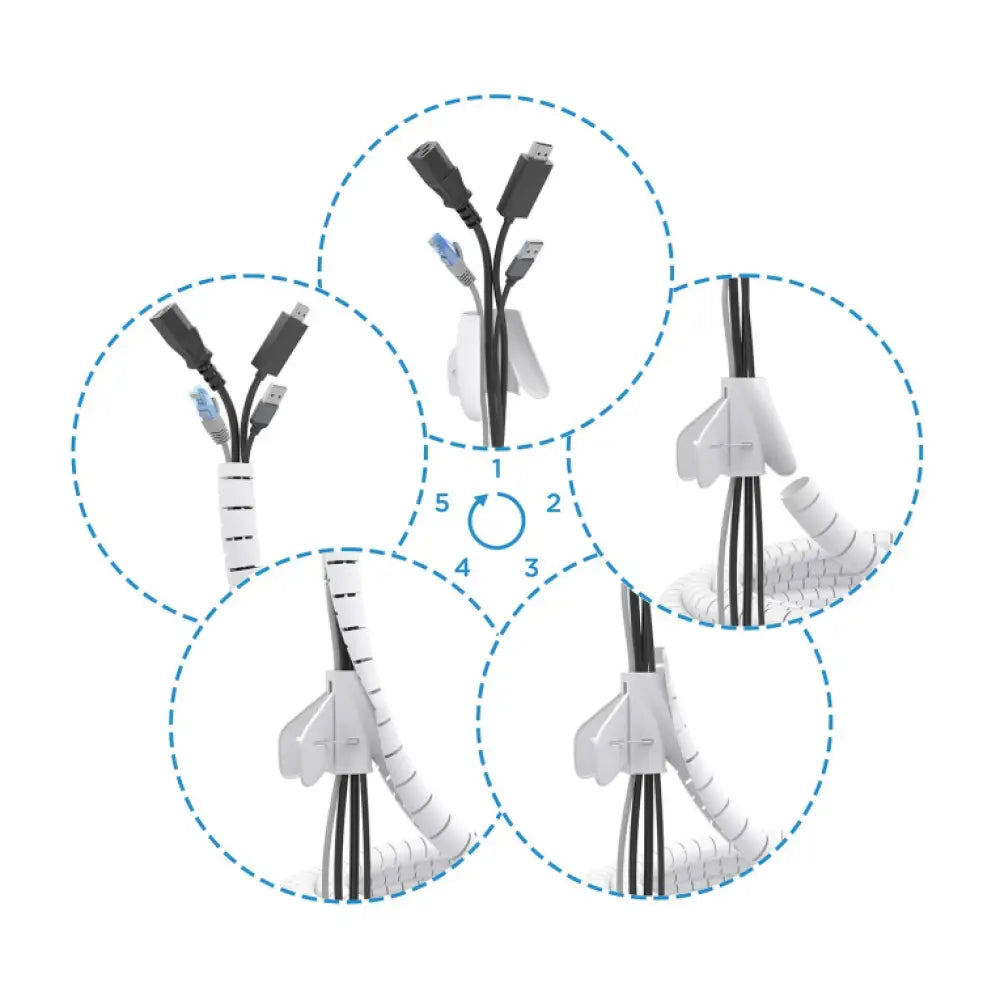 AISENS A151-0918 organizador de cables Universal Pasacables Blanco 1 pieza(s) - detalle