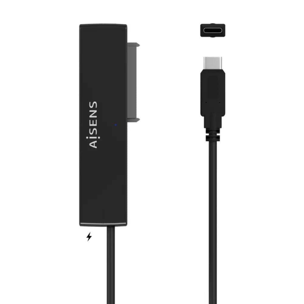 AISENS Adaptador ASE-35C02B SATA a USB-C USB 3.0/USB3.1 GEN1 para Discos Duros 2.5" y 3.5" con Alimentador. Negro - detalle