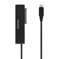 AISENS Adaptador ASE-35C02B SATA a USB-C USB 3.0/USB3.1 GEN1 para Discos Duros 2.5" y 3.5" con Alimentador. Negro