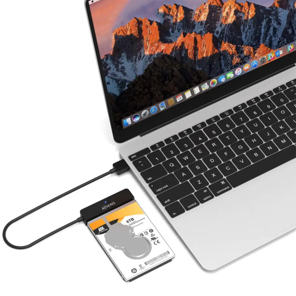 AISENS Adaptador SATA a USB-A USB3.0/USB3.1 Gen1 para Discos Duros 2.5?. Negro - detalle