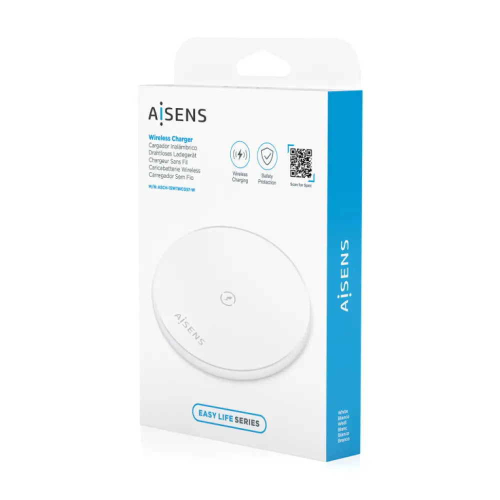 AISENS ASCH-15W1WC057-W cargador de dispositivo móvil Smartphone Cargador inalámbrico Interior - detalle