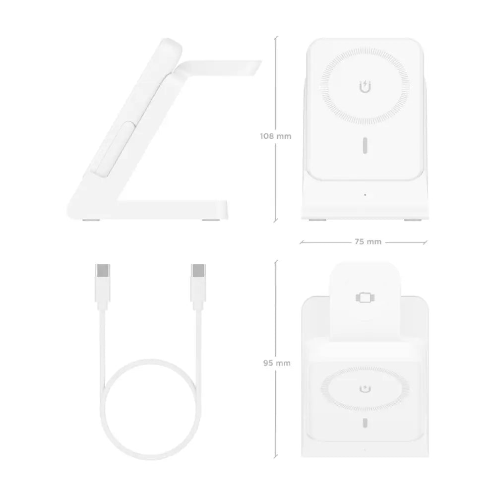 AISENS ASCH-15W4WC063-W cargador de dispositivo móvil Auriculares. Smartphone. Reloj inteligente Cargador inalámbrico Interior - detalle