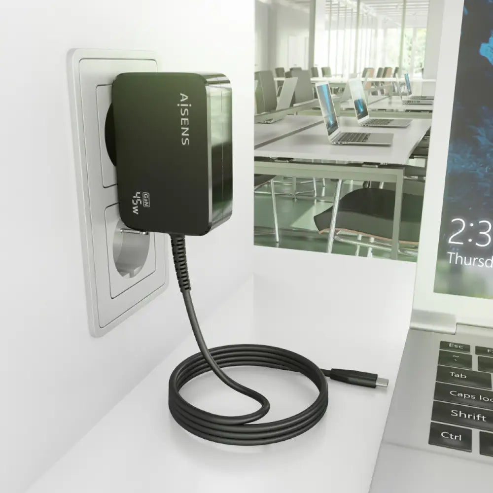 AISENS ASCH-1PD45WL032-BK cargador de dispositivo móvil Universal Corriente alterna Interior - detalle
