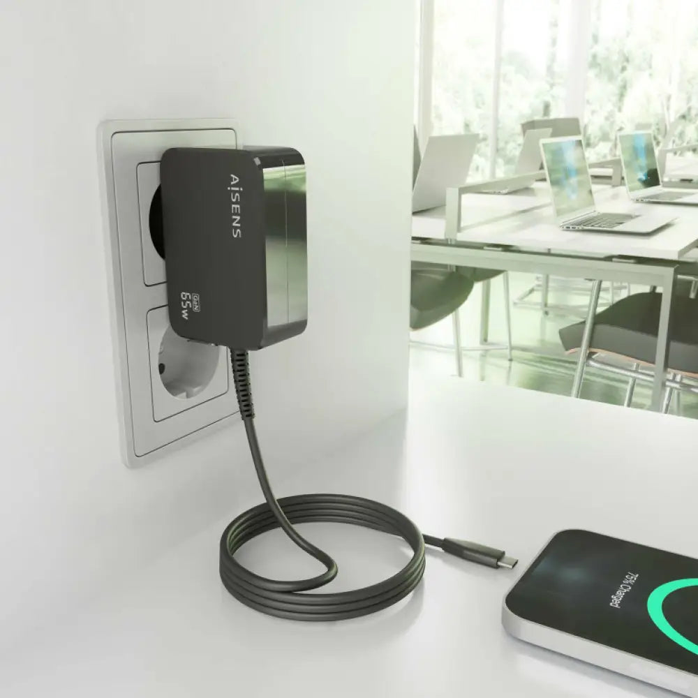 AISENS ASCH-1PD65WL033-BK cargador de dispositivo móvil Universal Corriente alterna Interior - detalle