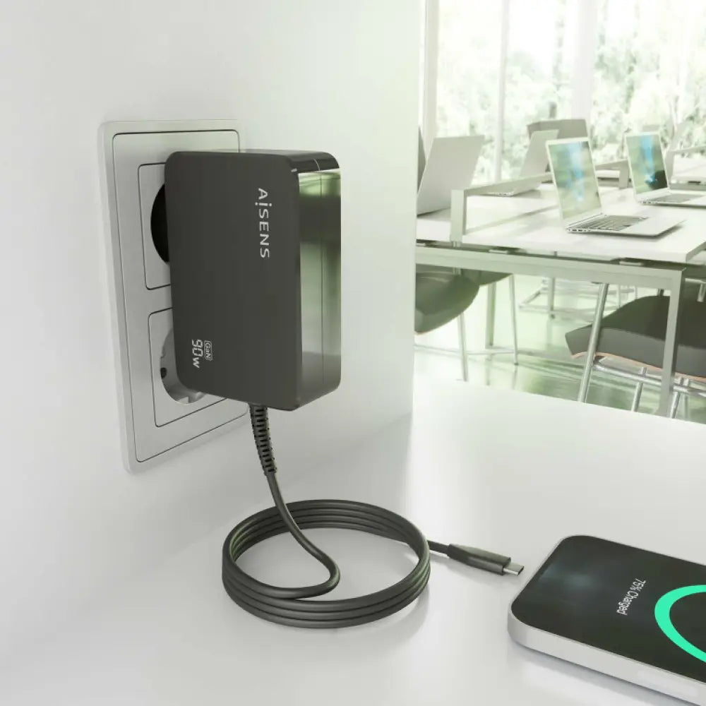 AISENS ASCH-1PD90WL034-BK cargador de dispositivo móvil Universal Negro Corriente alterna Interior - detalle