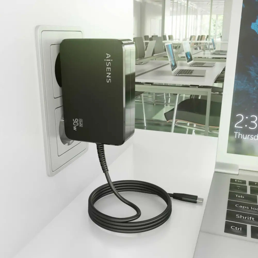 AISENS ASCH-1PD90WL034-BK cargador de dispositivo móvil Universal Negro Corriente alterna Interior - detalle