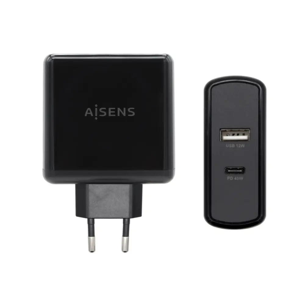 AISENS ASCH-2PD45A-BK cargador de dispositivo móvil GPS. Mando para videojuegos. MP3. MP4. Teléfono móvil. Portátil. Smartphone. Tableta Negro Corriente alterna Carga rápida Interior - detalle