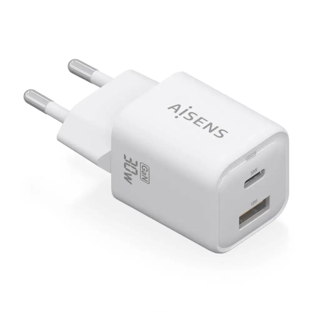 AISENS ASCH-30W2P020-W cargador de dispositivo móvil Universal Corriente alterna Carga rápida Interior
