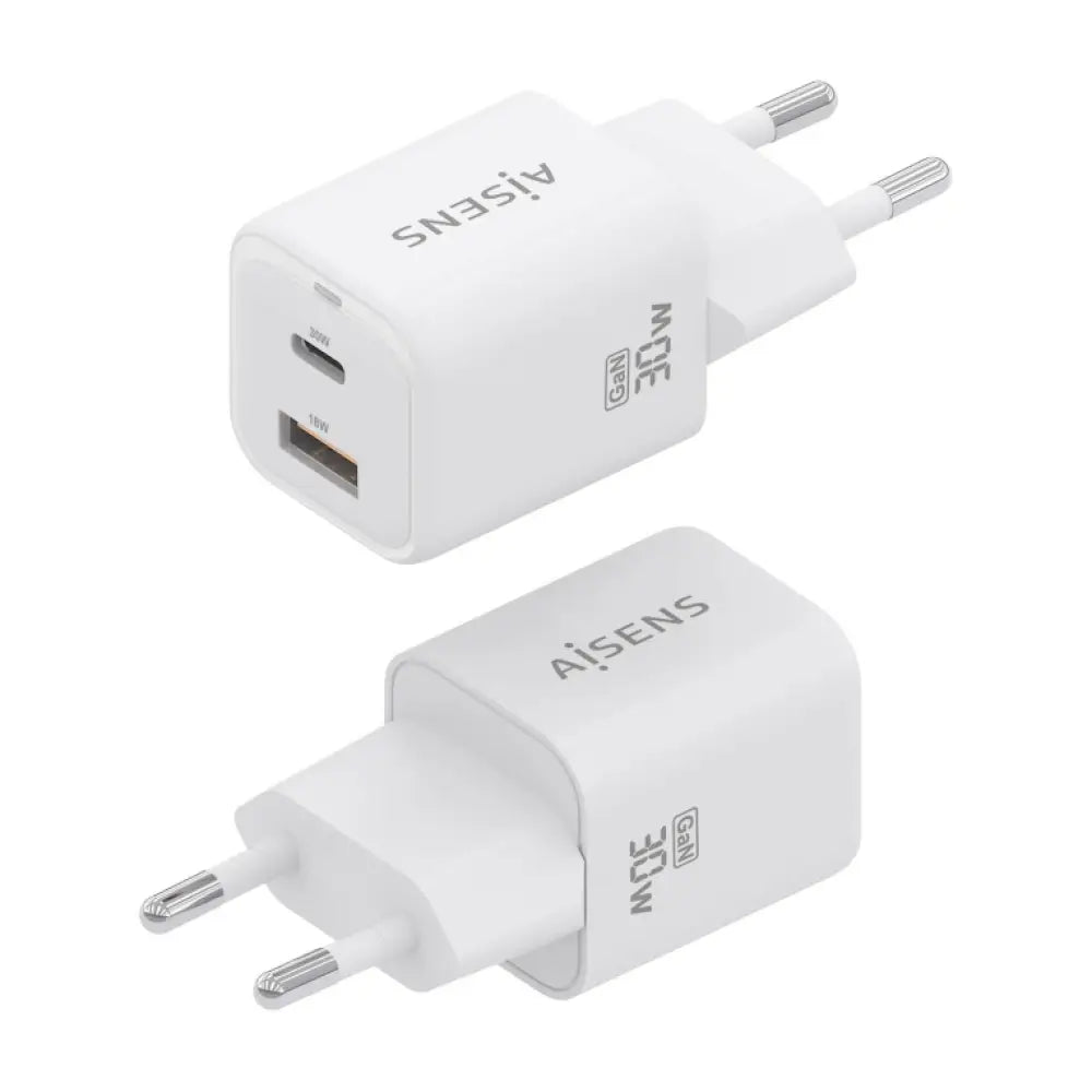 AISENS ASCH-30W2P020-W cargador de dispositivo móvil Universal Corriente alterna Carga rápida Interior - detalle