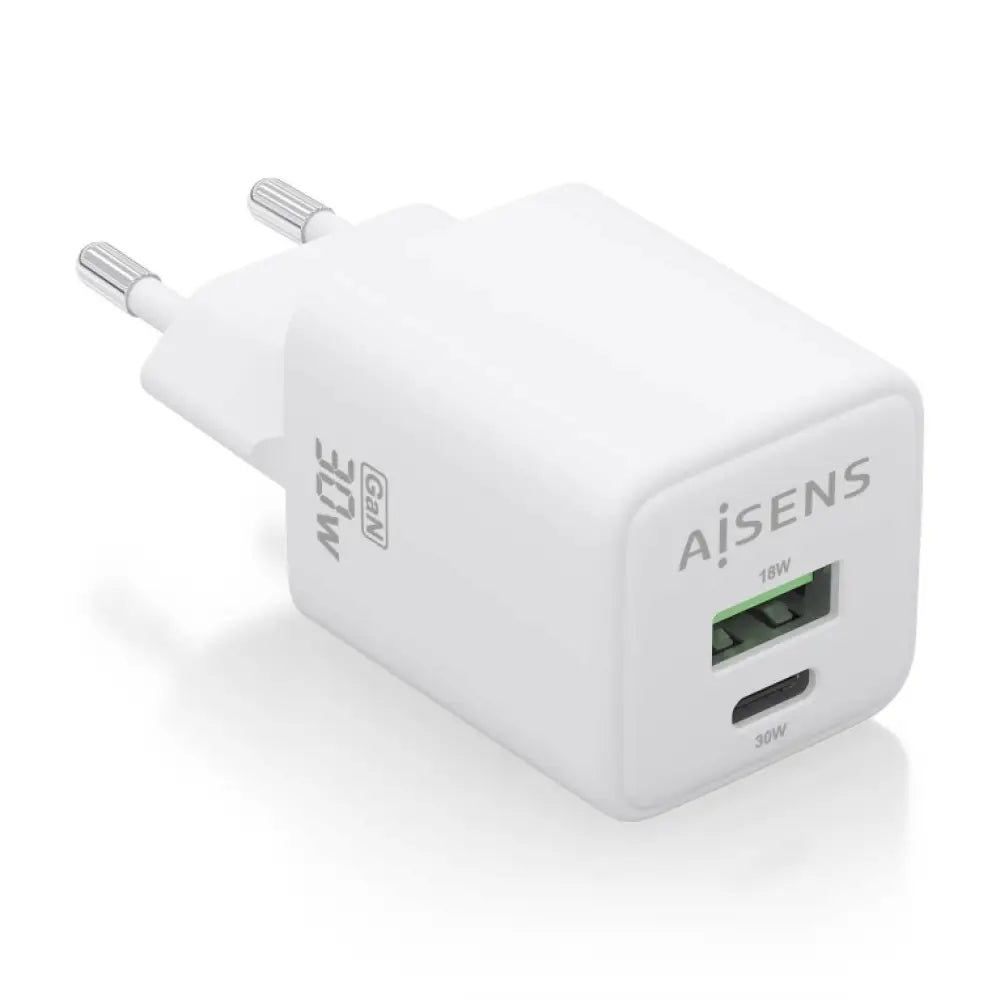 AISENS ASCH-30W2P037-W cargador de dispositivo móvil Universal Corriente alterna Carga rápida Interior