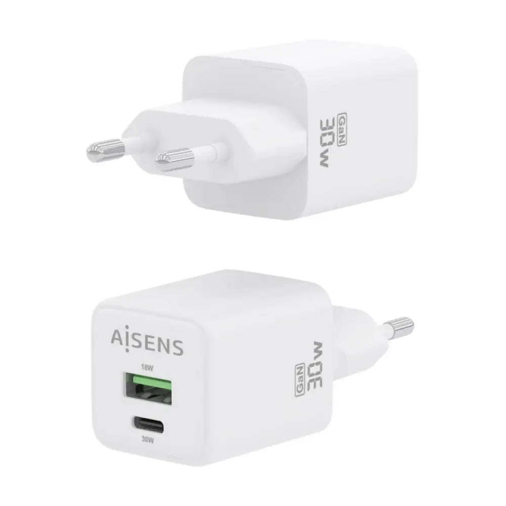 AISENS ASCH-30W2P037-W cargador de dispositivo móvil Universal Corriente alterna Carga rápida Interior - detalle