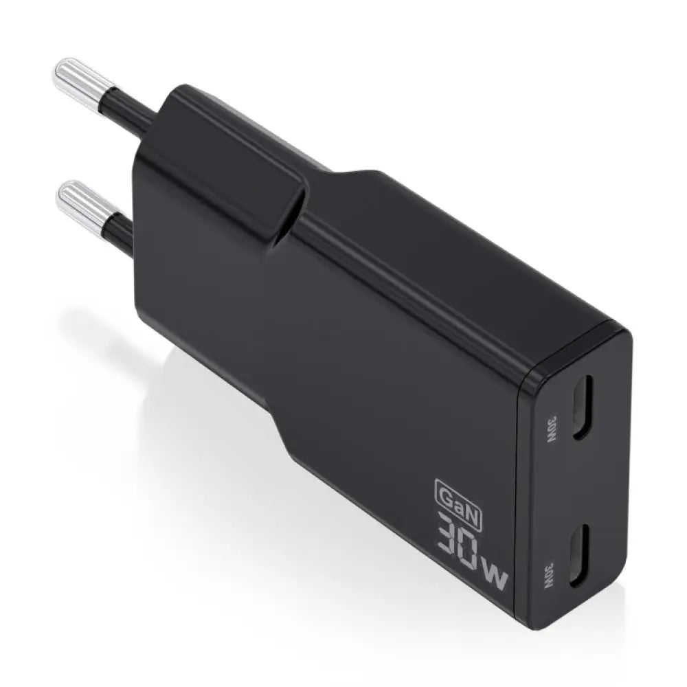 AISENS ASCH-30W2P049-BK cargador de dispositivo móvil Cámara digital. MP3. MP4. Teléfono móvil. Navegante. Portátil. Consola de juegos portátil. Smartphone. Tableta. Universal Negro Corriente alterna Carga rápida Interior - detalle