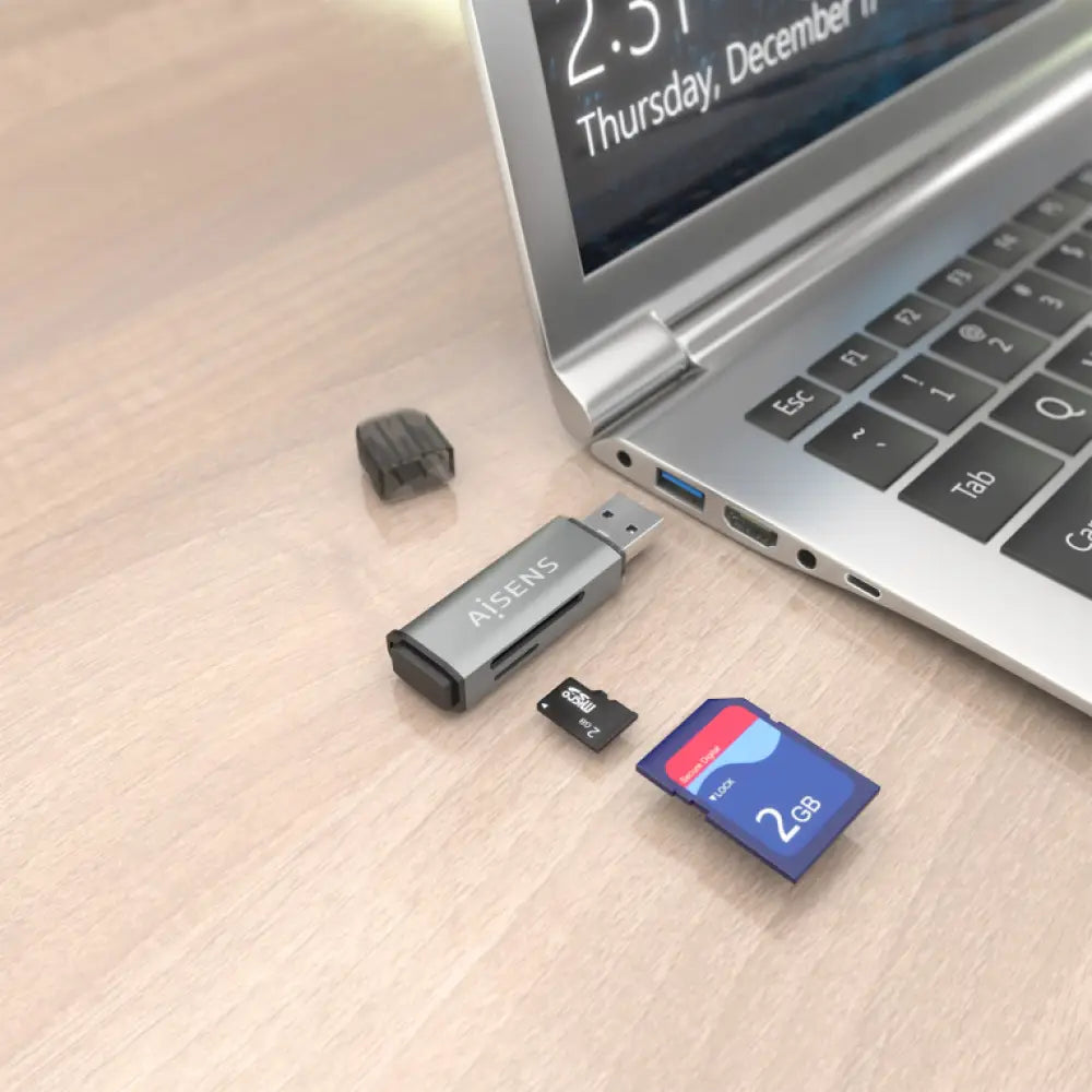 AISENS ASCR-2A09-GR lector de tarjeta USB 3.2 Gen 1 (3.1 Gen 1) Type-A - detalle