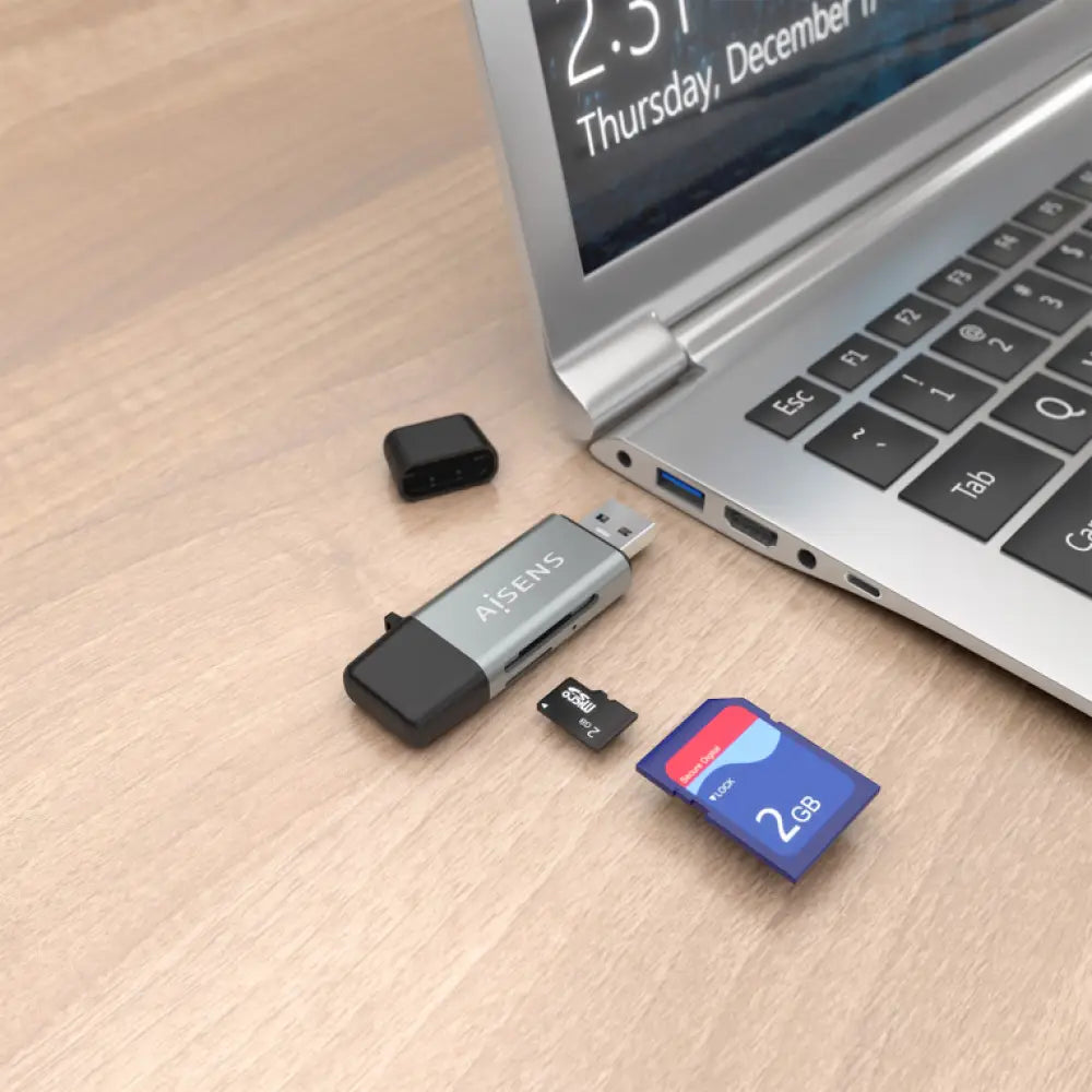 AISENS ASCR-2AC11-GR lector de tarjeta USB 3.2 Gen 1 (3.1 Gen 1) Type-A/Type-C - detalle