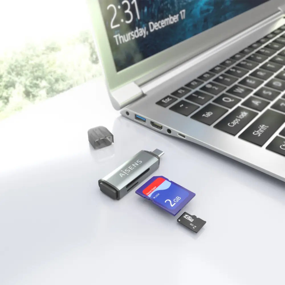 AISENS ASCR-2C10-GR lector de tarjeta USB 3.2 Gen 1 (3.1 Gen 1) Type-C - detalle