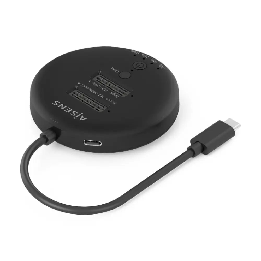 Base de conexión AISENS ASDS-2M2N05-BK para disco duro USB 3.2 Gen 2 Type-C, compatible con estaciones base.