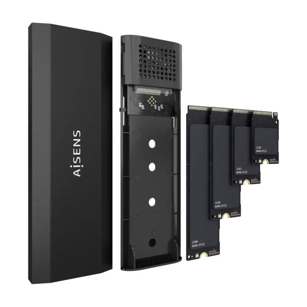 AISENS ASM2-028B caja para disco duro externo Caja externa para unidad de estado sólido (SSD) Negro - detalle