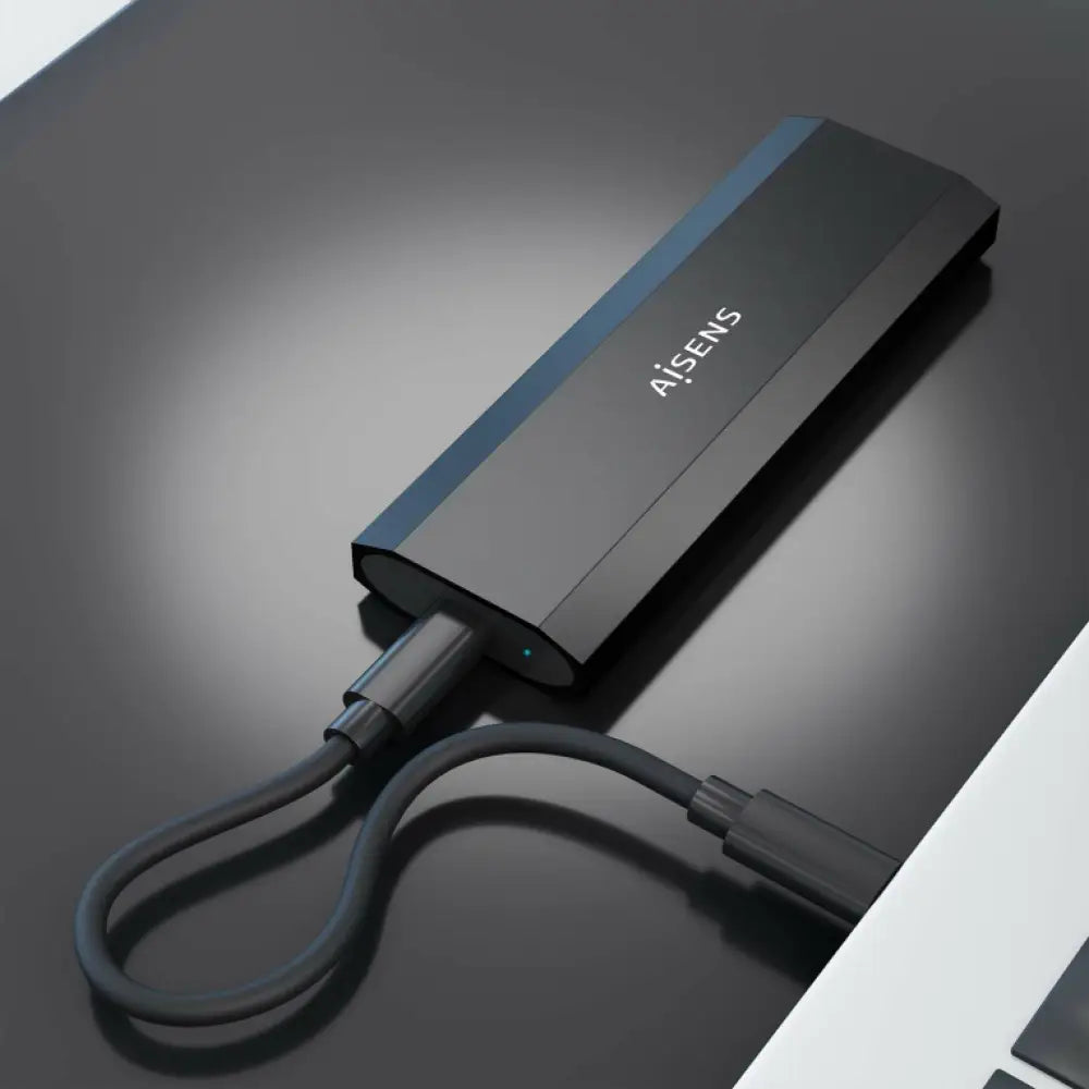 AISENS ASM2-028B caja para disco duro externo Caja externa para unidad de estado sólido (SSD) Negro - detalle