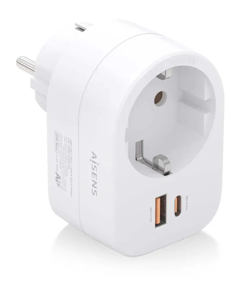 AISENS ASPS-1A1C06-W cargador de dispositivo móvil Universal Blanco Corriente alterna Carga rápida Interior - detalle